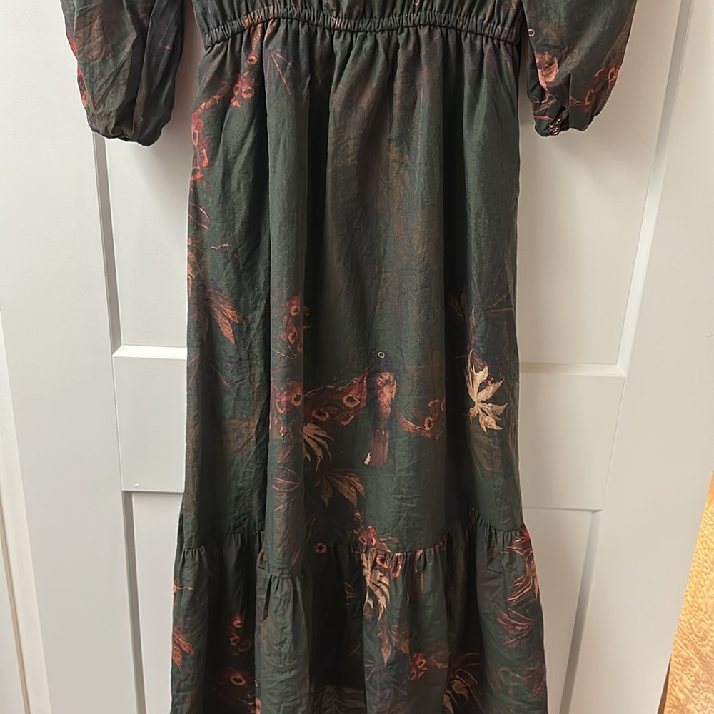 All Saints Dark Floral Long Sleeve Dress - Picture 6 of 6